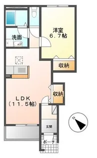 アイレクス(I lex)【1階】の間取り
