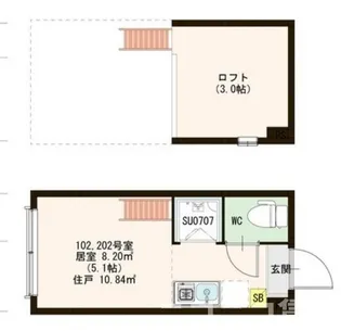 ハーモニーテラス押上【2階】の間取り