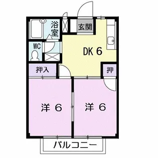 サンハイツ千代【1階】の間取り