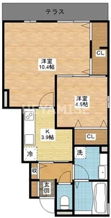 フィオーレ市布【1階】の間取り
