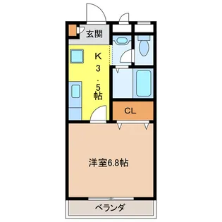 グリーンフィールド21【1階】の間取り