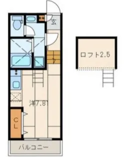 メゾンヴェルトゥ【2階】の間取り