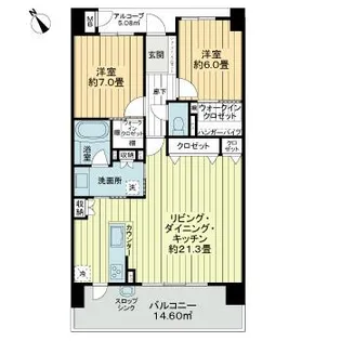 サーパス金町弐番館ウエストテラス【2階】の間取り
