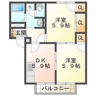 セントラル・ビラ・スズカ A【2階】の間取り