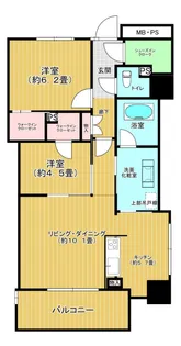 プラウドタワー郡山【7階】の間取り
