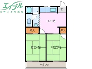 ハイツモリ北町【2階】の間取り