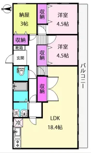 渡田東マンション【1階】の間取り