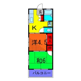 リバーハイツサチキII【2階】の間取り