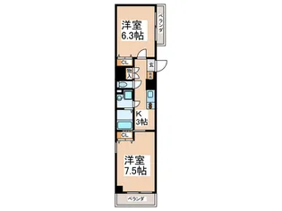 Ajiru Kitahorie【4階】の間取り