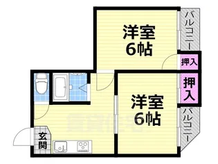 ラウンド ツウ 鴻池【3階】の間取り