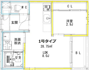 R-smar熊大病院A【2階】の間取り