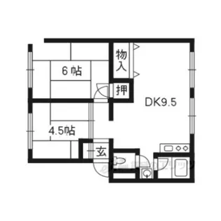 御殿山コーポA【4階】の間取り
