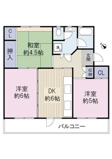 磯辺第一住宅団地【3階】の間取り