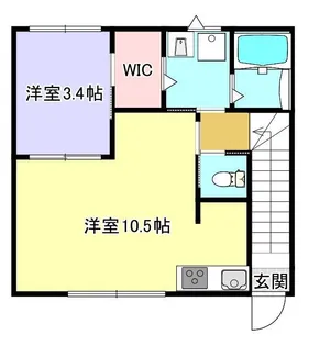 INTEGRAL稲寄I【2階】の間取り