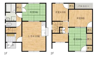 前横山棟割の間取り
