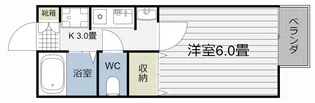 プチパレ紫原【1階】の間取り