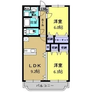 Y&MキャッスルBerry【2階】の間取り