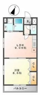 リベルテ東川口【6階】の間取り