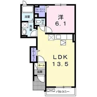 クオーレ ピアッツァ【1階】の間取り