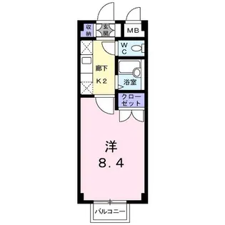 エスポワ-ルB【1階】の間取り
