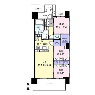 パークホームズ川崎大師表参道【13階】の間取り