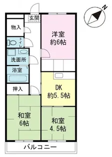 スカイレジデンス【2階】の間取り