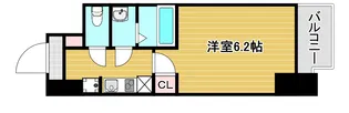 グランエクラ今宮戎【9階】の間取り