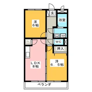 クレセントコートパル【1階】の間取り