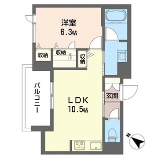 リシェ・フルール【2階】の間取り