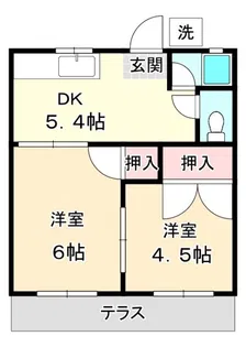 西脇ハイツ【1階】の間取り