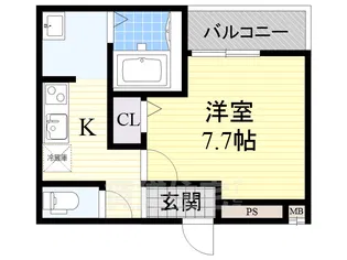フジパレス新高3番館【1階】の間取り