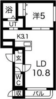 マンションむらかみ12【3階】の間取り