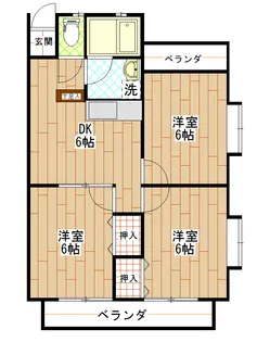 マンションフジ【4階】の間取り
