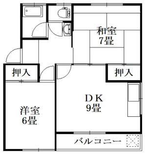 ニュー大原住宅【1階】の間取り