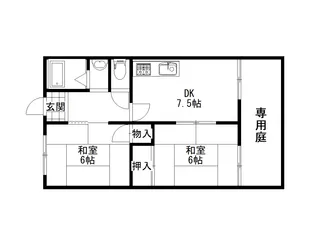 アシーネ加古川B【1階】の間取り