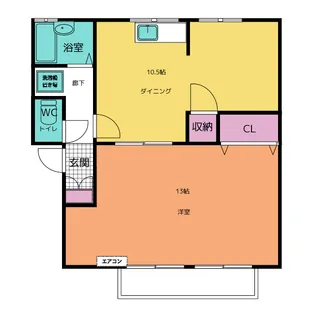 プレジール伊倉B【2階】の間取り