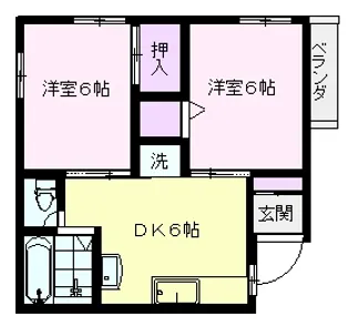 ハイツ樋之浦【3階】の間取り
