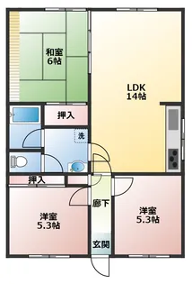 長坂昭英マンション【1階】の間取り