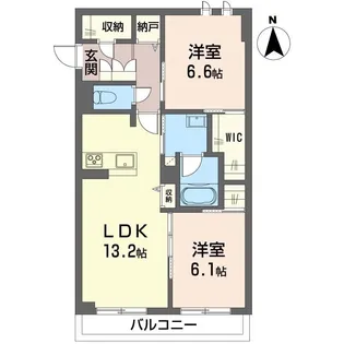 ヴィアソーレ【2階】の間取り
