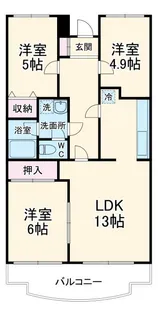 シャルム春日部【4階】の間取り