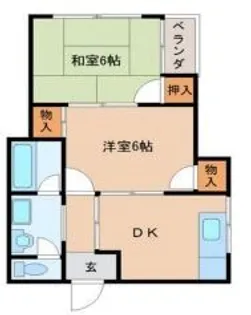 ビートル山本北(猫可)【2階】の間取り
