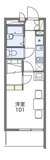 レオパレスベル 山之手【3階】の間取り