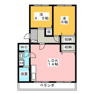 コーポ三立【5階】の間取り