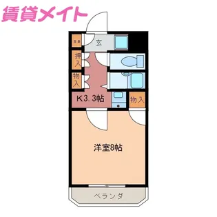 シャンテシノハラII【3階】の間取り