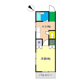 ピュアコート朝倉【1階】の間取り