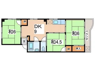 ホワイトヴィラ 武庫之荘【2階】の間取り