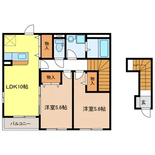 岐阜県岐阜市大菅南【アパート】の間取り