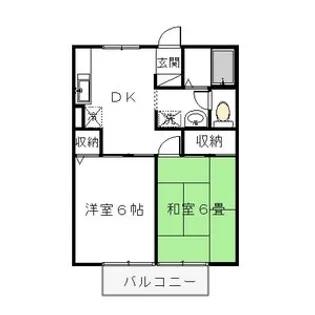 フレンド宝木B【1階】の間取り