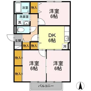 セジュールポピー【2階】の間取り