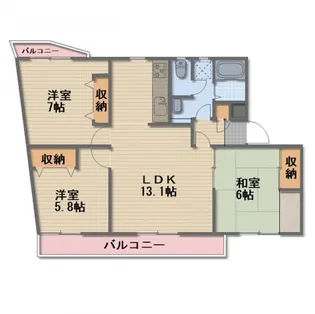 長野県長野市大字栗田【マンション】の間取り
